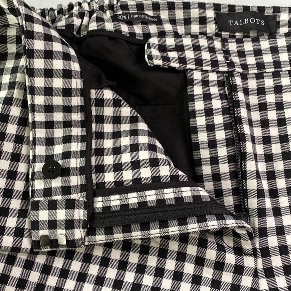 Talbots Hampshire Gingham Ankle Pants Straight Leg Stretch High Waist Soft - Picture 14 of 16